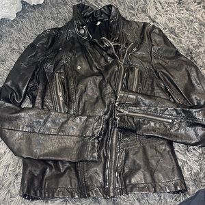 Free people leather jacket.